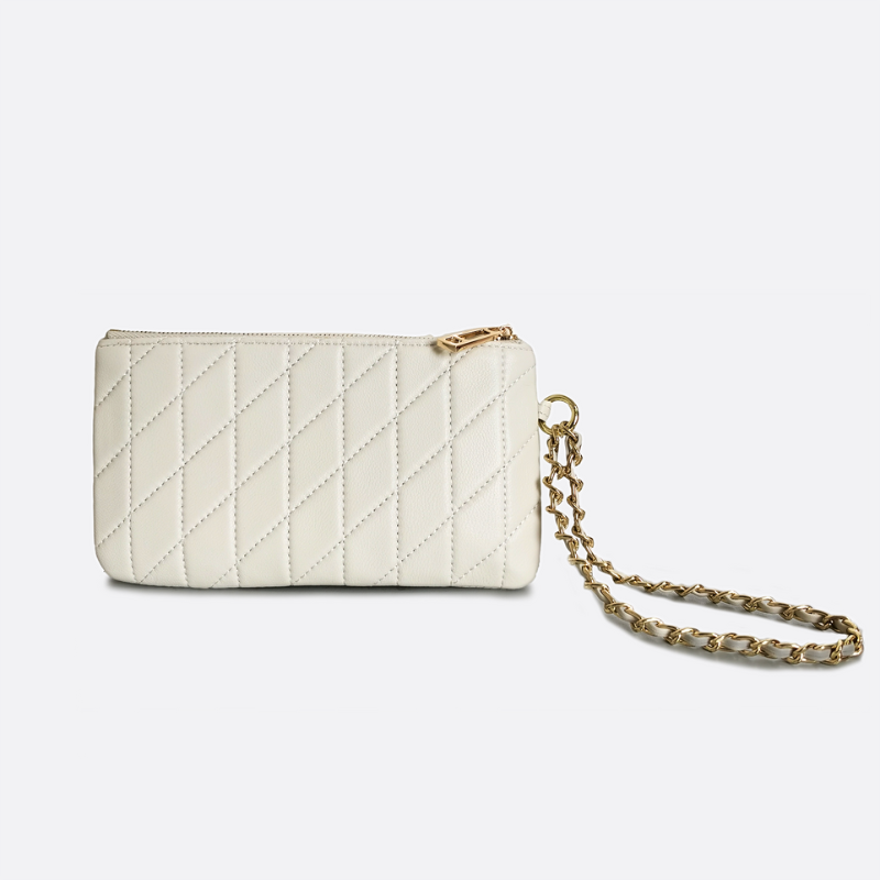 Women's genuine lambskin leather clutch Vyar design