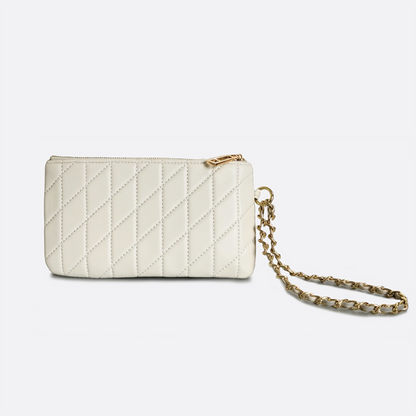 Women's genuine lambskin leather clutch Vyar design