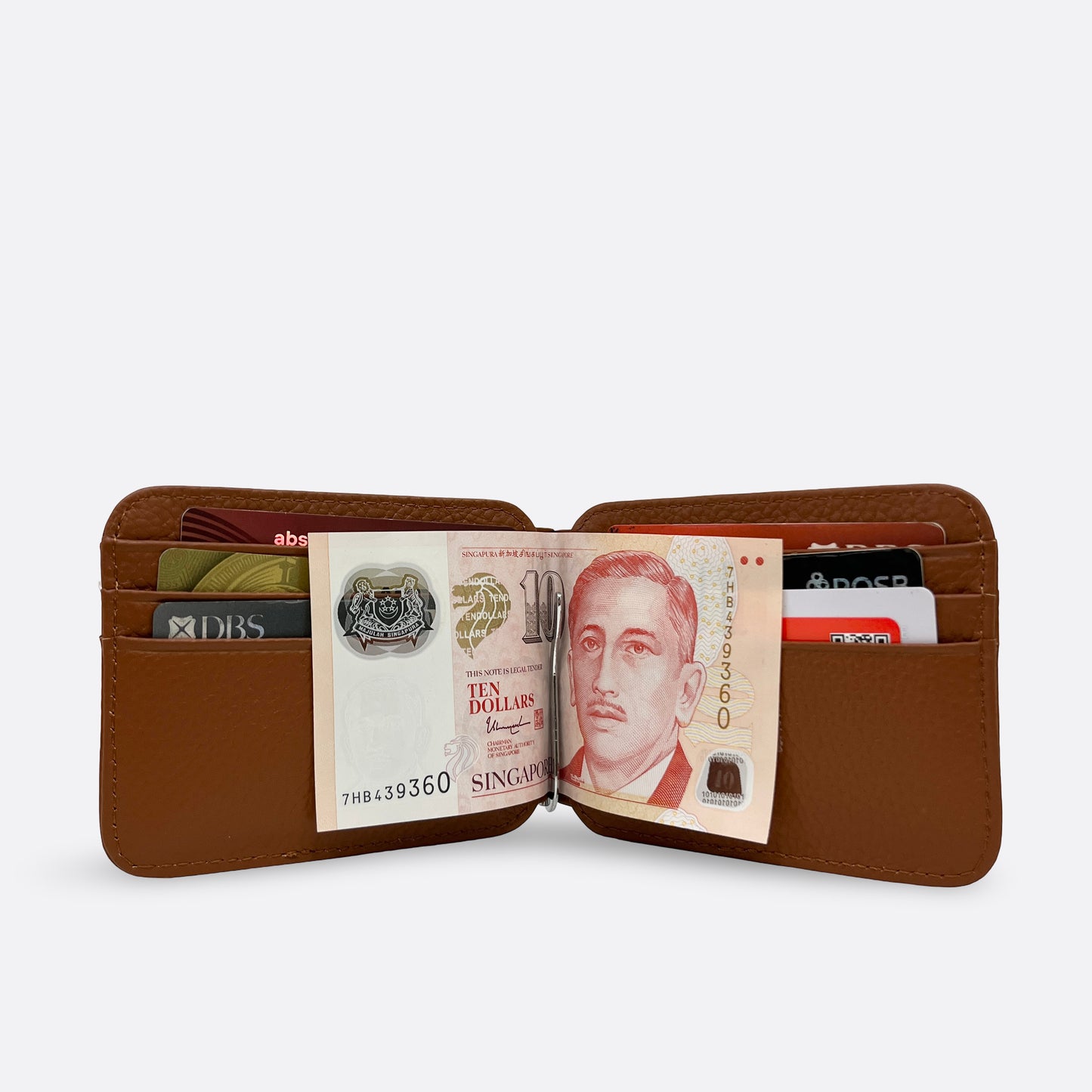 Unisex genuine cowhide leather money clip V2