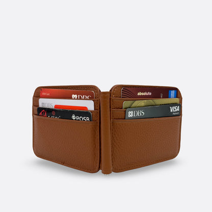 Unisex genuine cowhide leather money clip V2