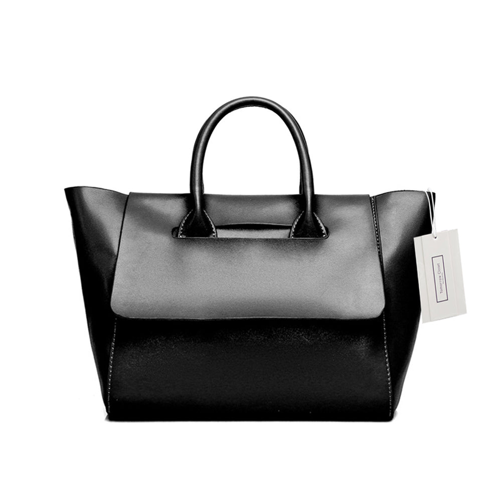 Women's genuine cowhide leather handbag nodel design by Tomorrow Closet