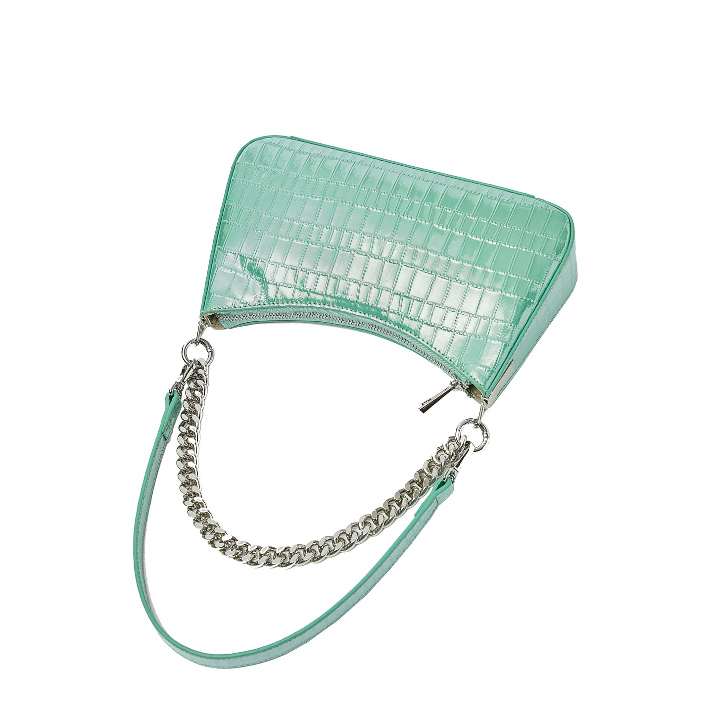 Women's genuine cowhide leather handbag Ingot chain design