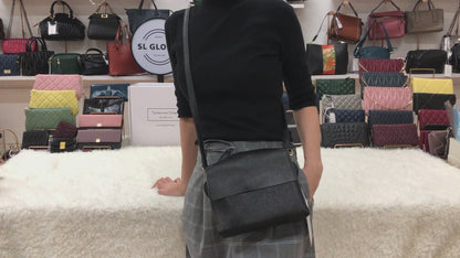 Women's genuine cowhide leather messenger satchel bag handbag Boite V2 design