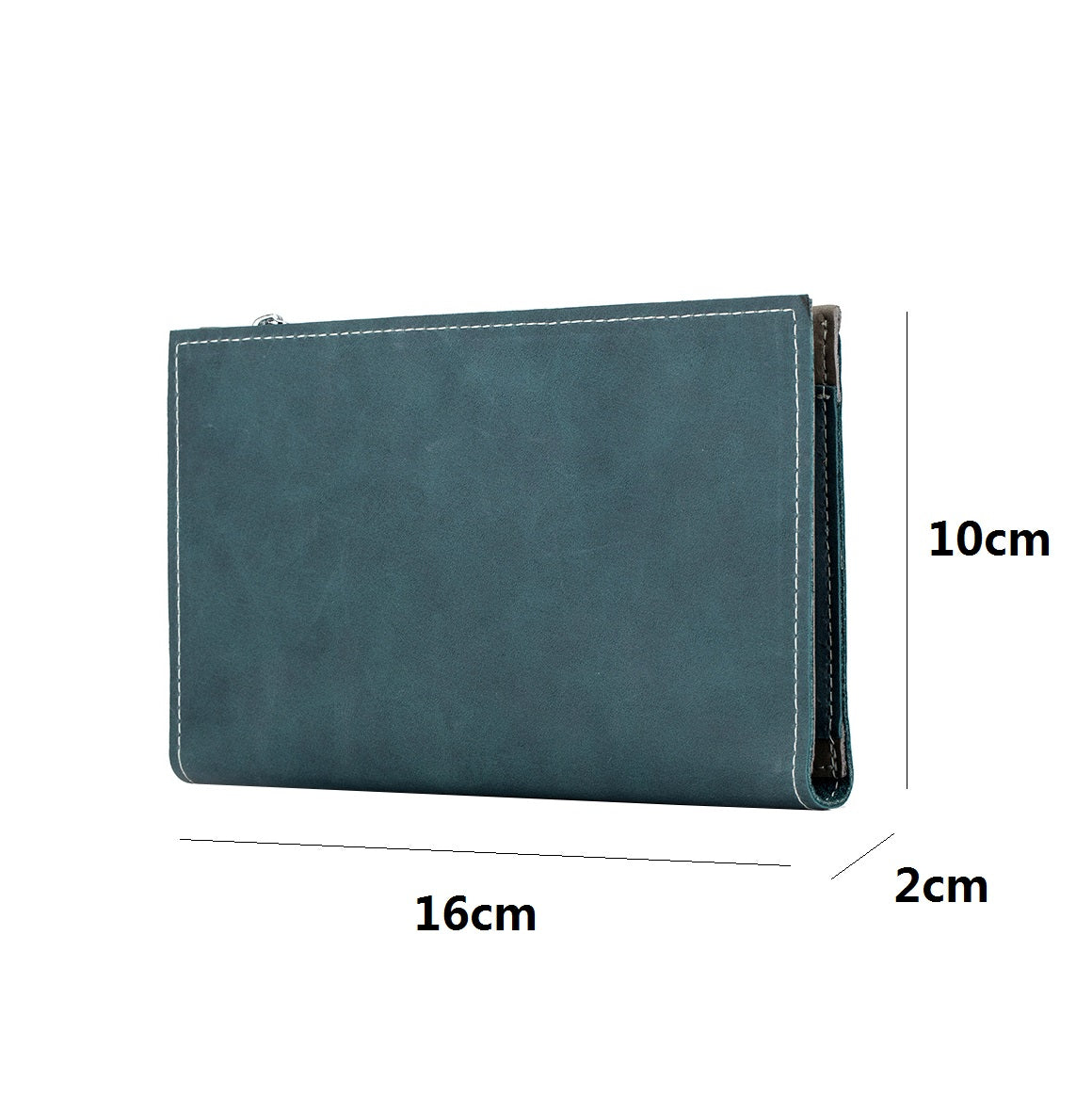 Unisex leather passport holder travel pouch with snap button