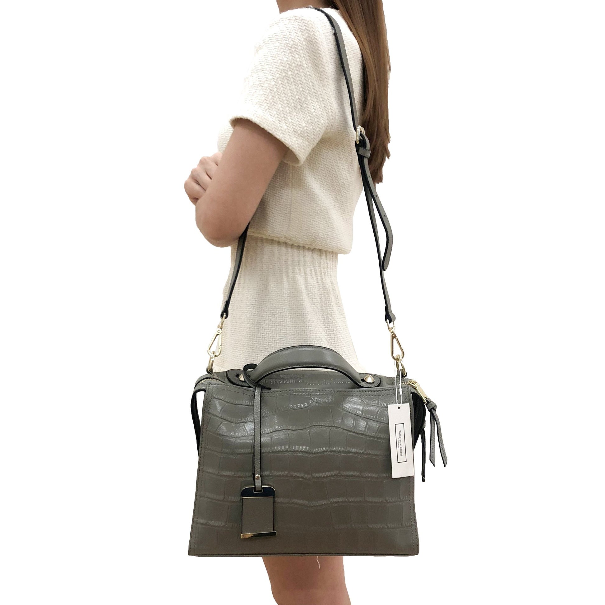 Women's genuine cowhide leather handbag sophia design by Tomorrow Closet