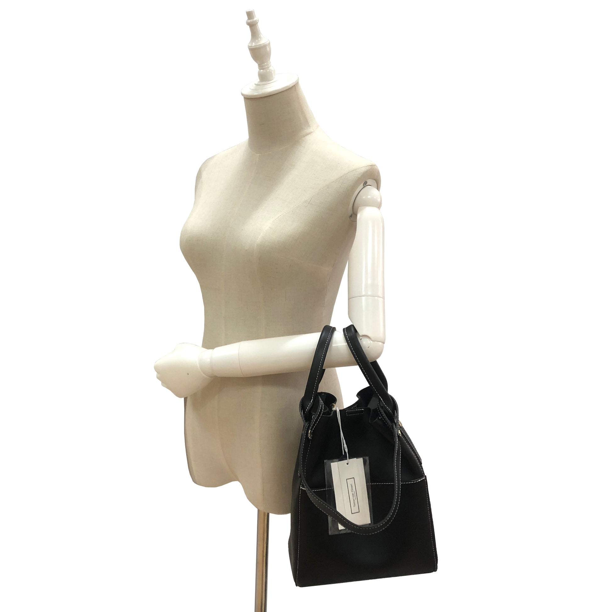 Women's genuine cowhide leather handbag Basket Lock design by Tomorrow Closet