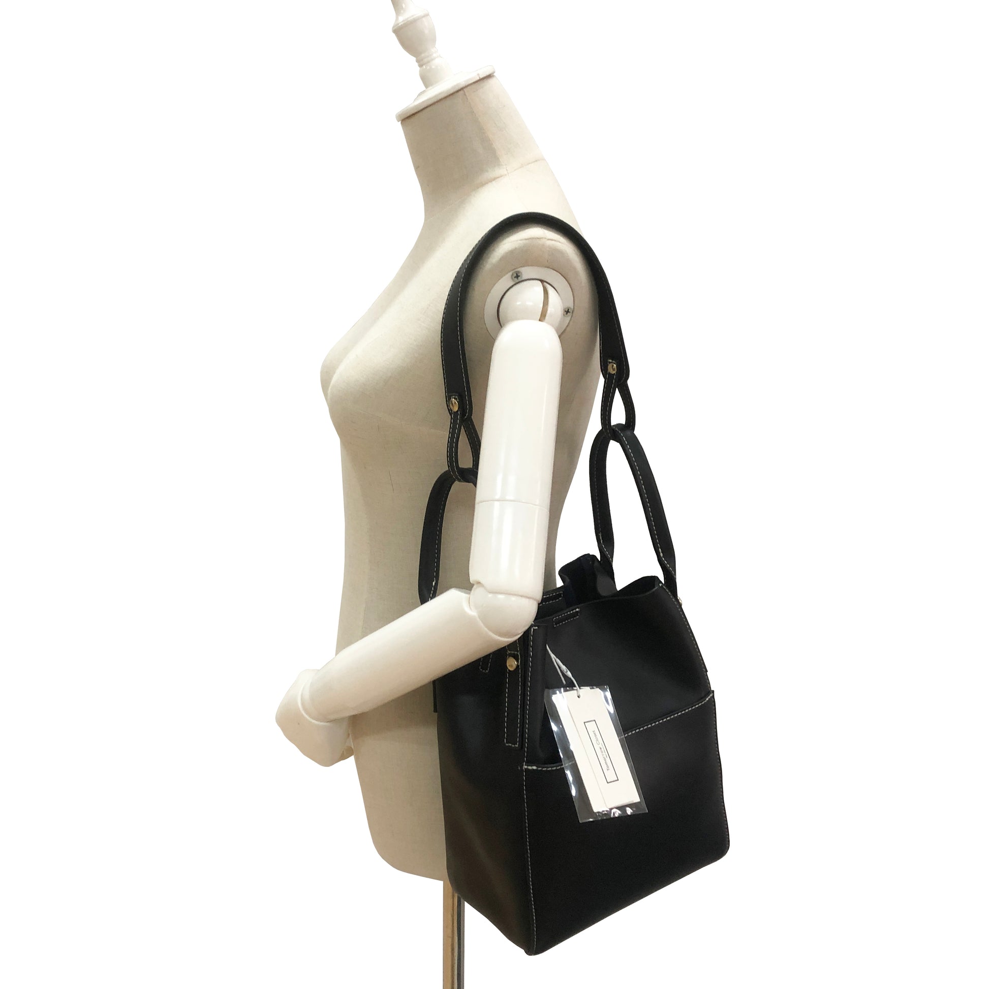 Women's genuine cowhide leather handbag Basket Lock design by Tomorrow Closet