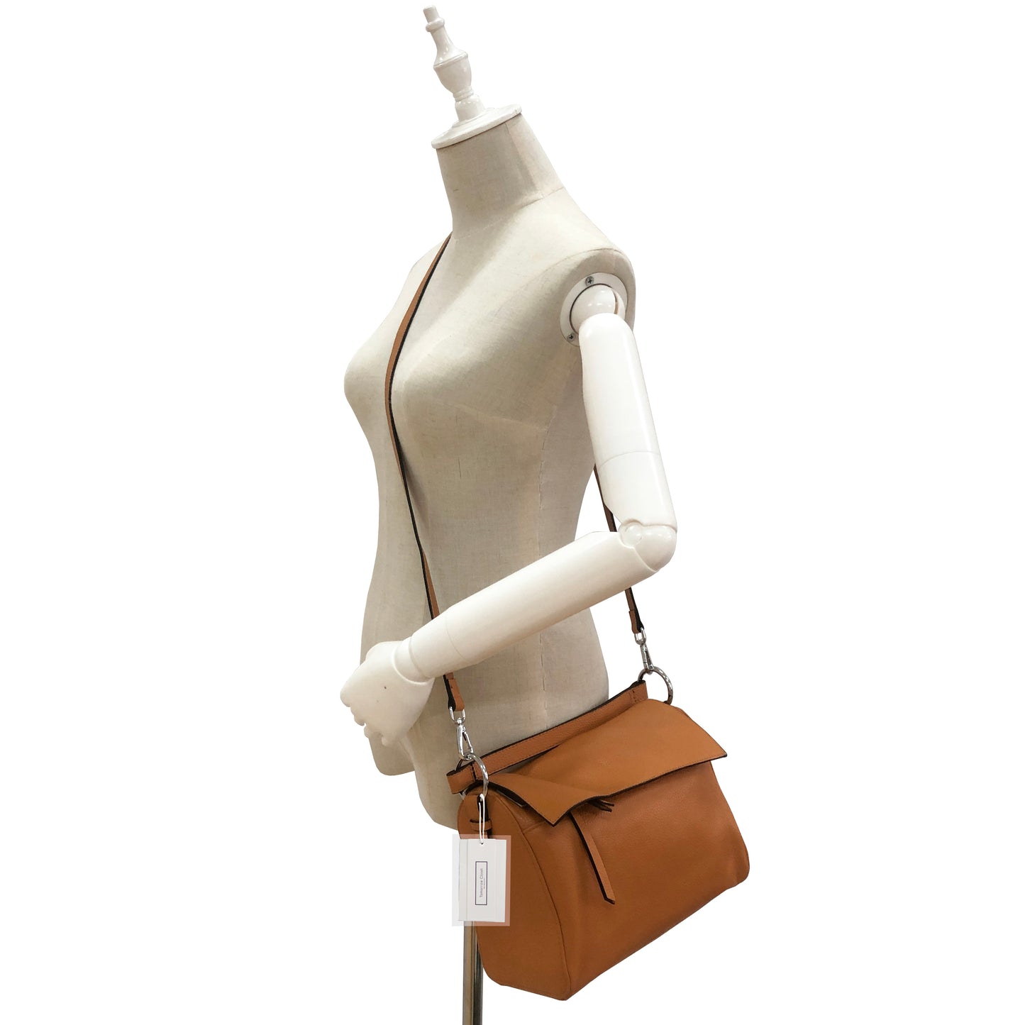 Women's genuine cowhide leather handbag Trika V2 design with 2 straps by Tomorrow Closet