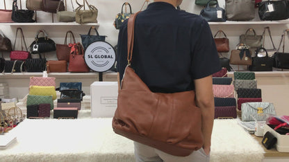 Unisex Women's and Men's genuine cowhide leather handbag Poches design