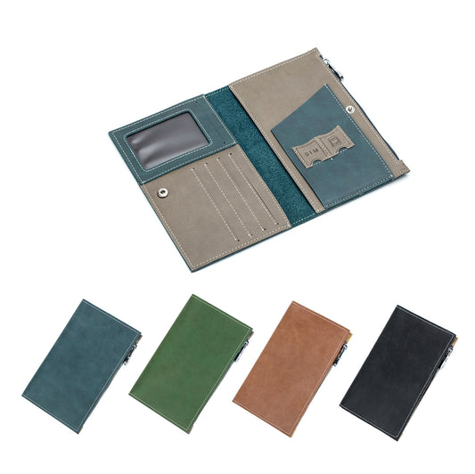 Unisex leather passport/card holder/wallet travel pouch