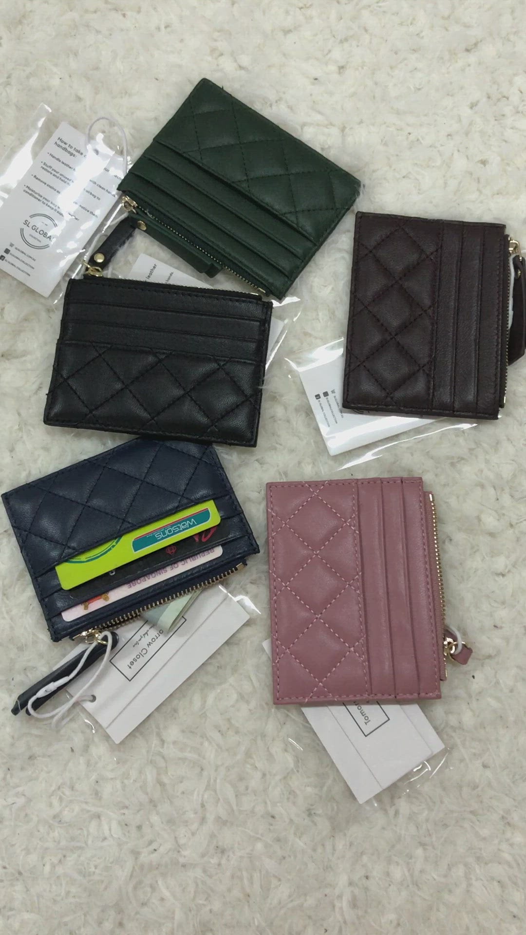Lambskin card 2025 holder