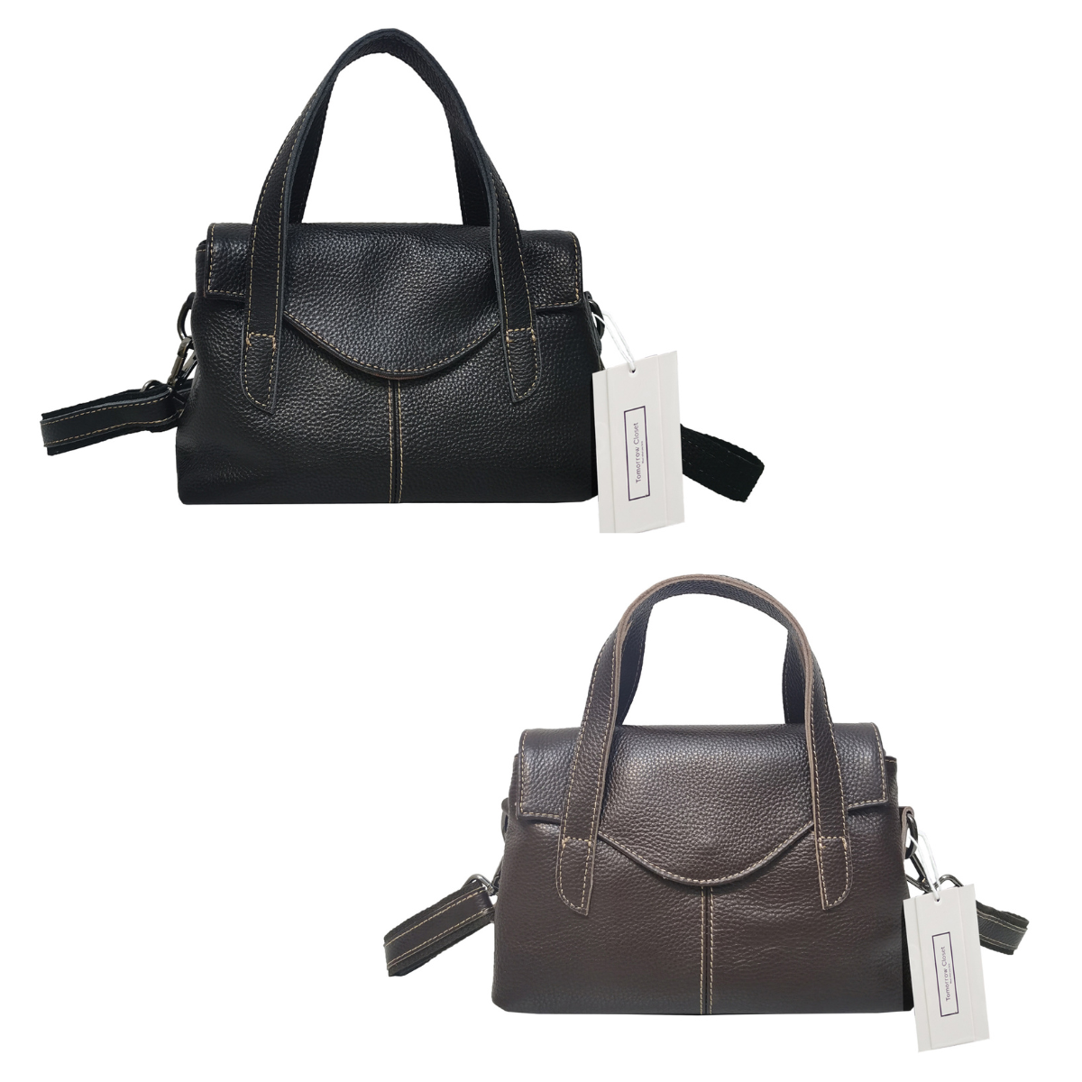 Women's genuine cowhide leather Handbag Perry V3 design