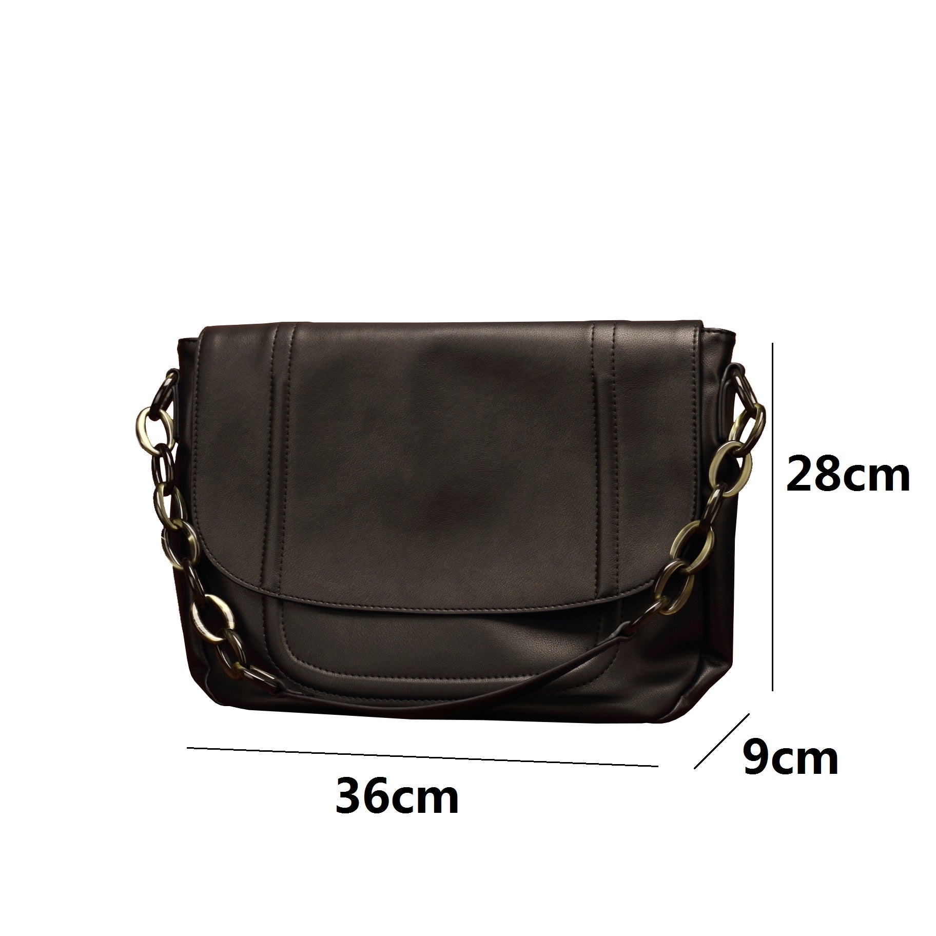 Women's genuine cowhide leather handbag Chain design Messenger sling bag by Tomorrow Closet