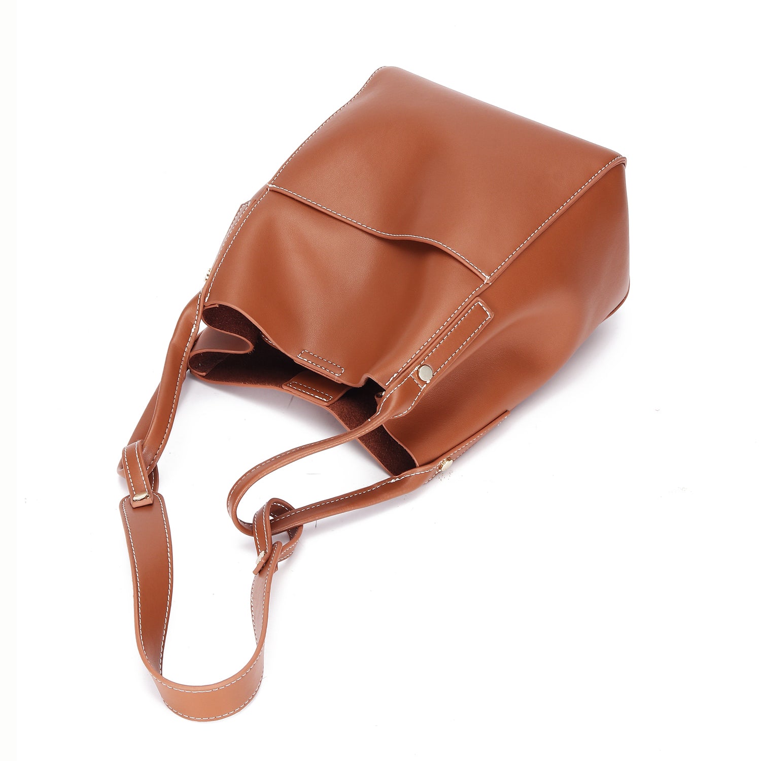 Women's genuine cowhide leather handbag Basket Lock design by Tomorrow Closet