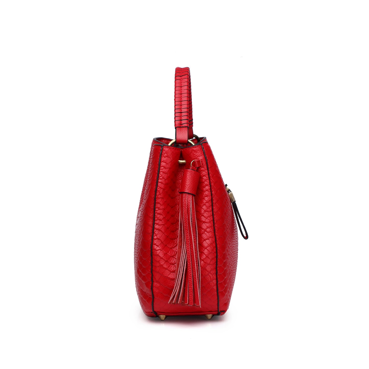 Women's genuine cowhide leather handbag crocodile print Barbara design V2 by Tomorrow Closet