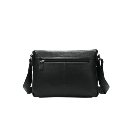 Unisex genuine cowhide leather satchel messenger sling bag handbag