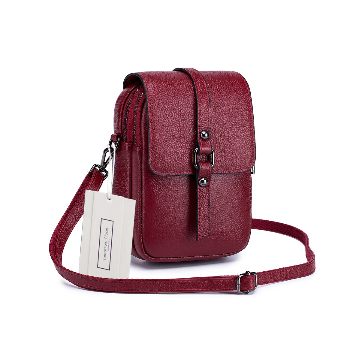 Women's genuine cowhide leather handphone bag Mirren design