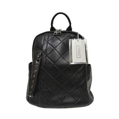Women's and Men's unisex cowhide leather Diamond design backpack by Tomorrow Closet