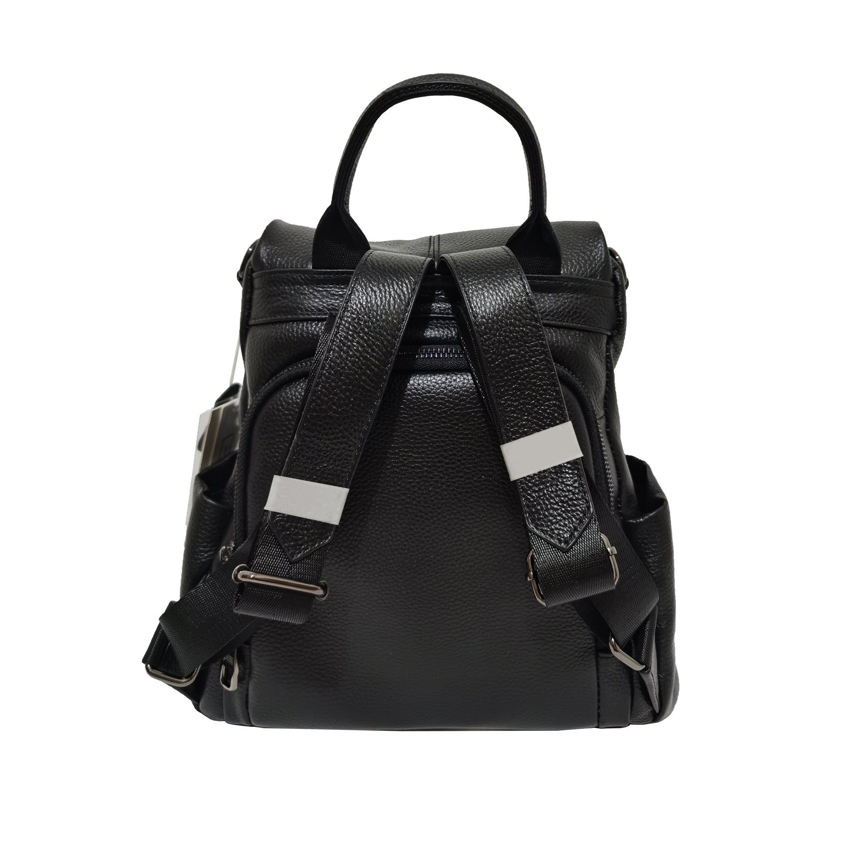 Women's and Men's unisex cowhide leather Flap design anti theft backpack by Tomorrow Closet