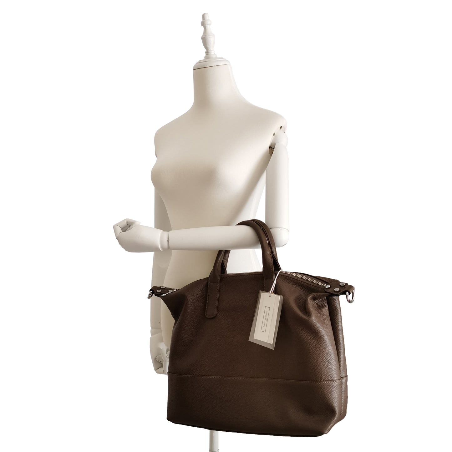Women's genuine cowhide leather handbag Ellipse V2 design by Tomorrow Closet