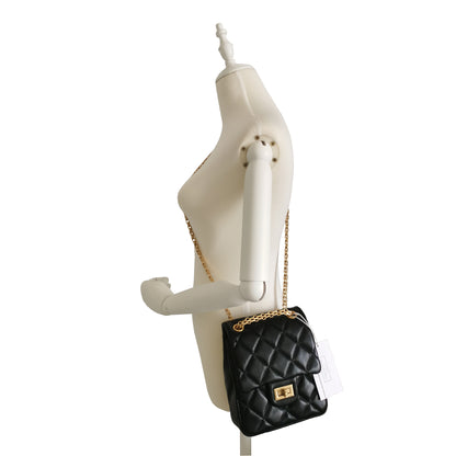 Women's genuine lambskin leather handbag Mirren Diamond design