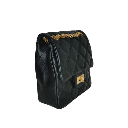 Women's genuine lambskin leather handbag Mirren Diamond design