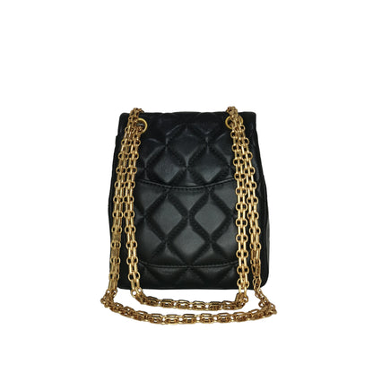 Women's genuine lambskin leather handbag Mirren Diamond design