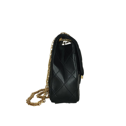 Women's genuine lambskin leather handbag Mirren Diamond design