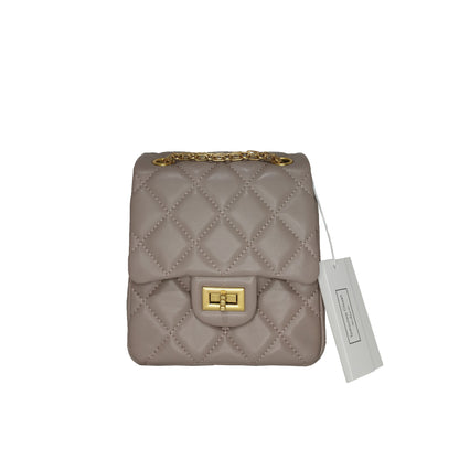Women's genuine lambskin leather handbag Mirren Diamond design