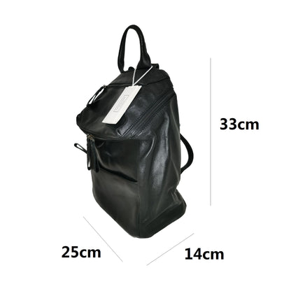 Women's lambskin leather backpack Flat Top design