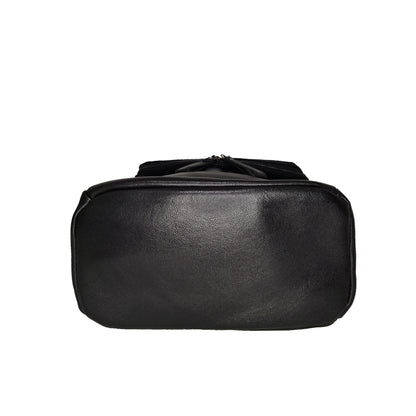 Unisex lambskin leather backpack Flat Top design