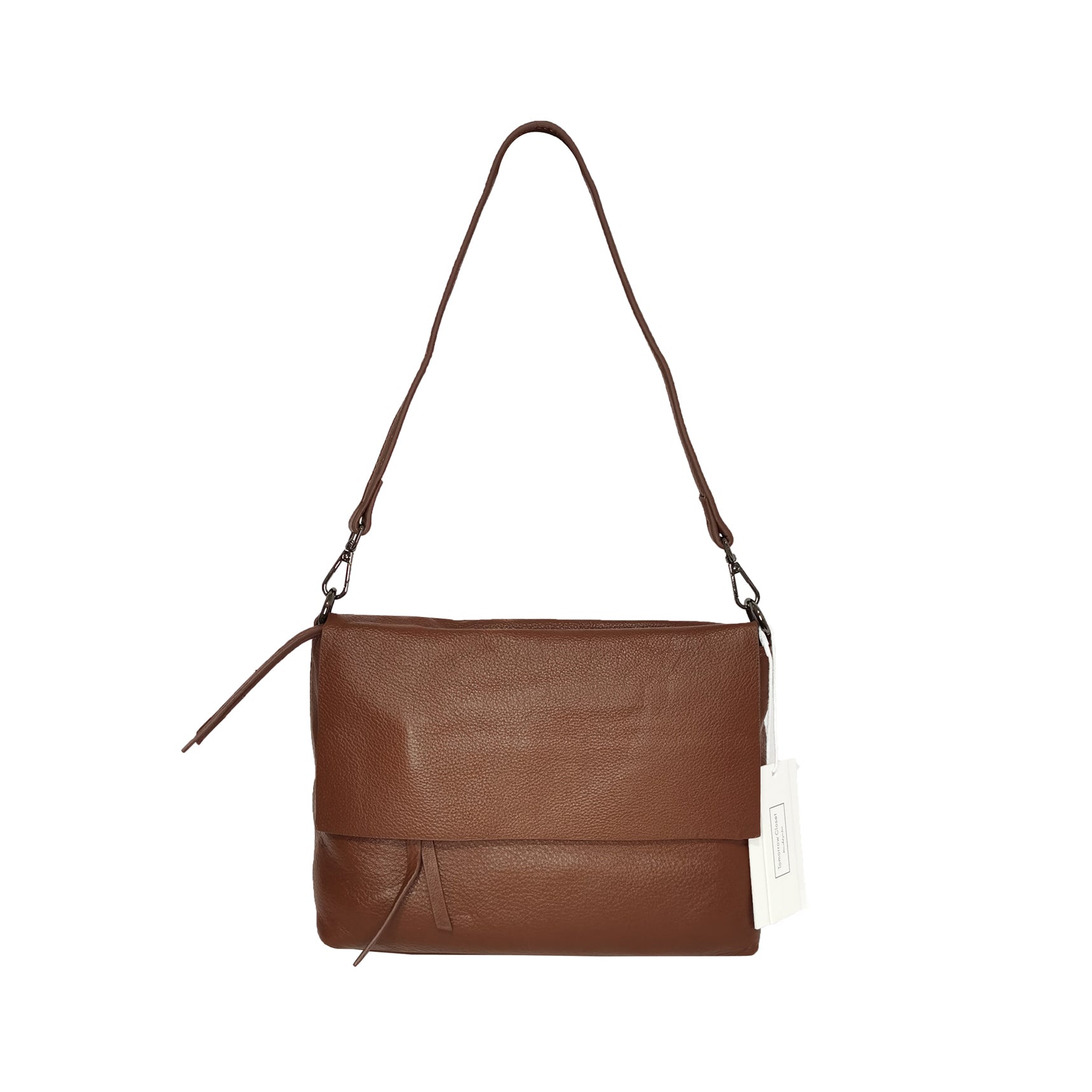 Women's genuine cowhide leather messenger satchel bag handbag Boite design by Tomorrow Closet