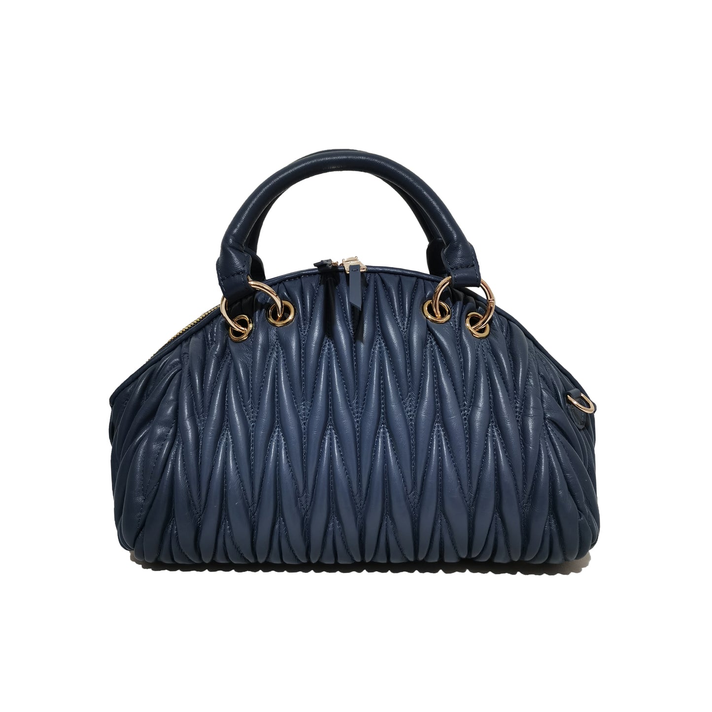Women's lambskin leather Crescent bag Falten design by Tomorrow Closet