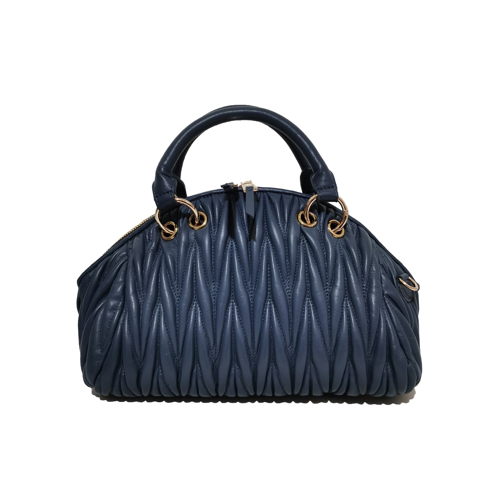 Women's lambskin leather Crescent bag Falten design by Tomorrow Closet