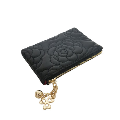 Women's genuine cowhide leather purse/ coin pouch Vyar floral design