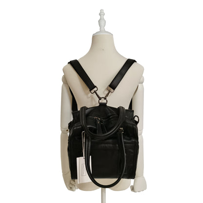 Davel design women's genuine cowhide leather convertible handbag backpack
