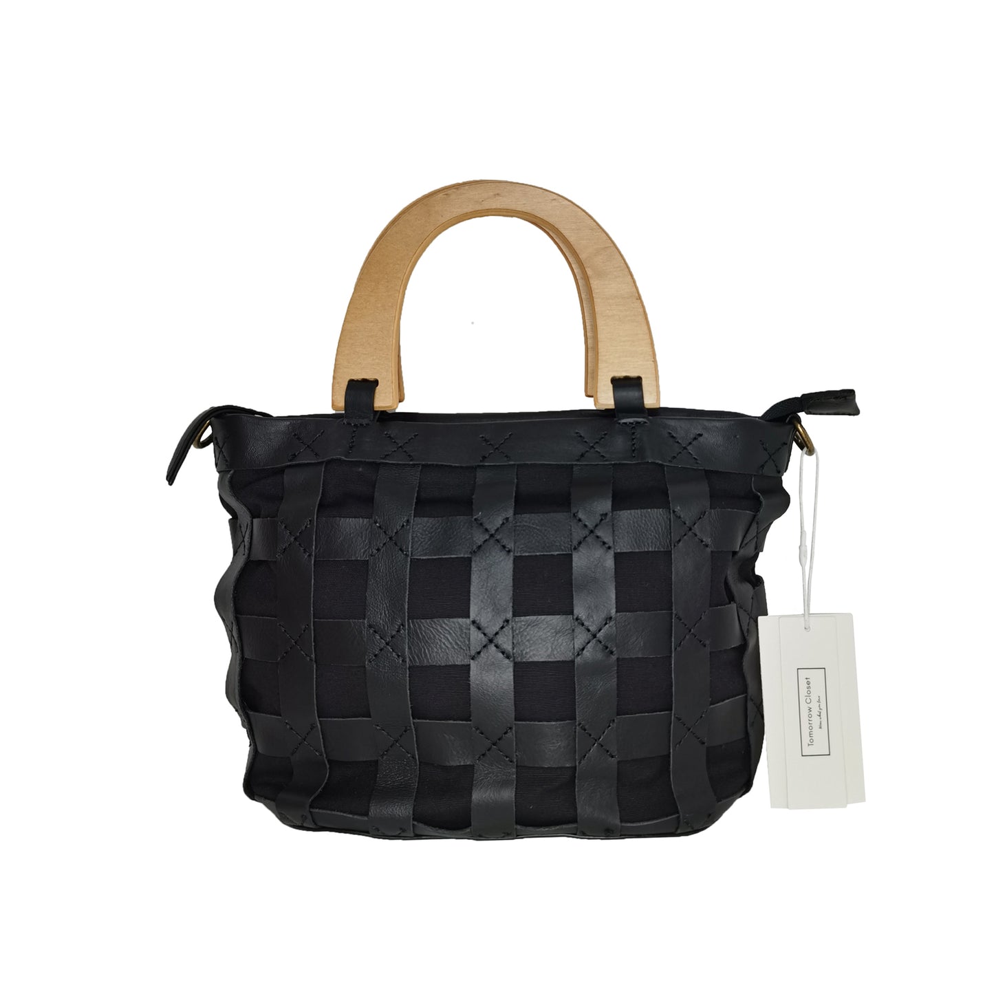 [Sale] Women's genuine cowhide leather handbag Bracelet woven design