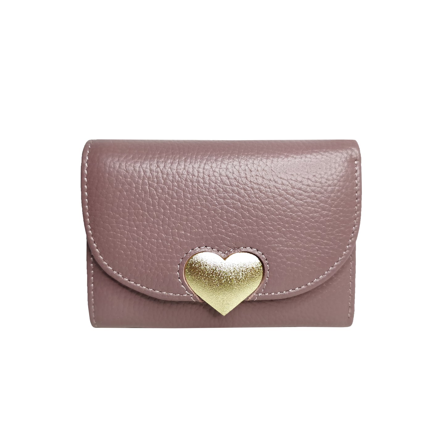 Women's genuine cowhide leather Heart design fold wallet/purse