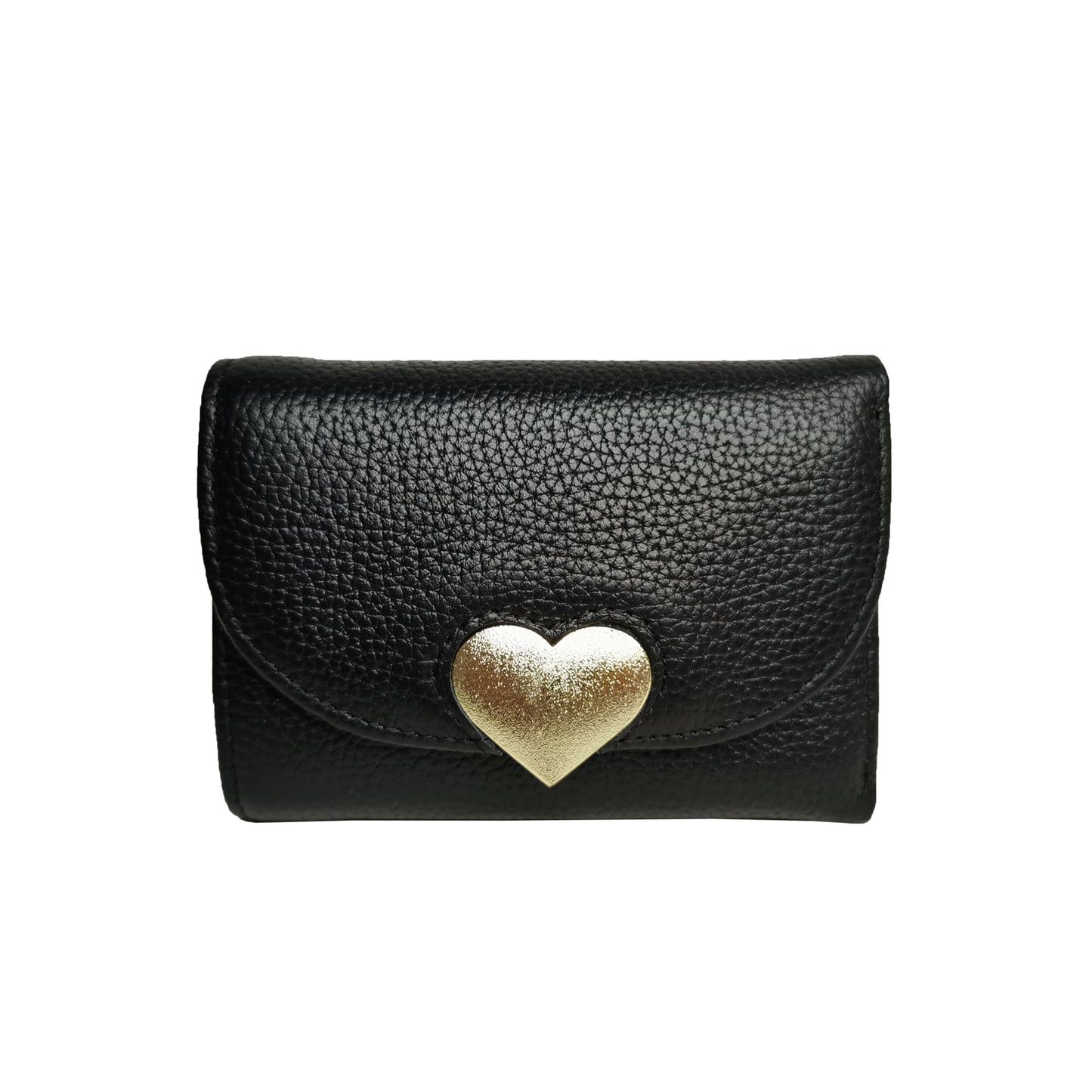 Women's genuine cowhide leather Heart design fold wallet/purse