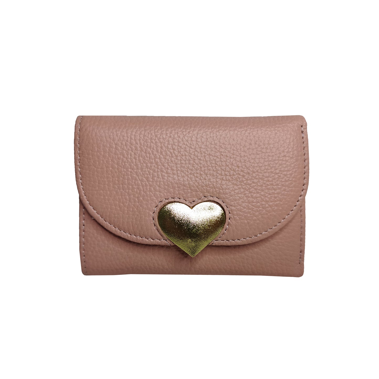 Women's genuine cowhide leather Heart design fold wallet/purse