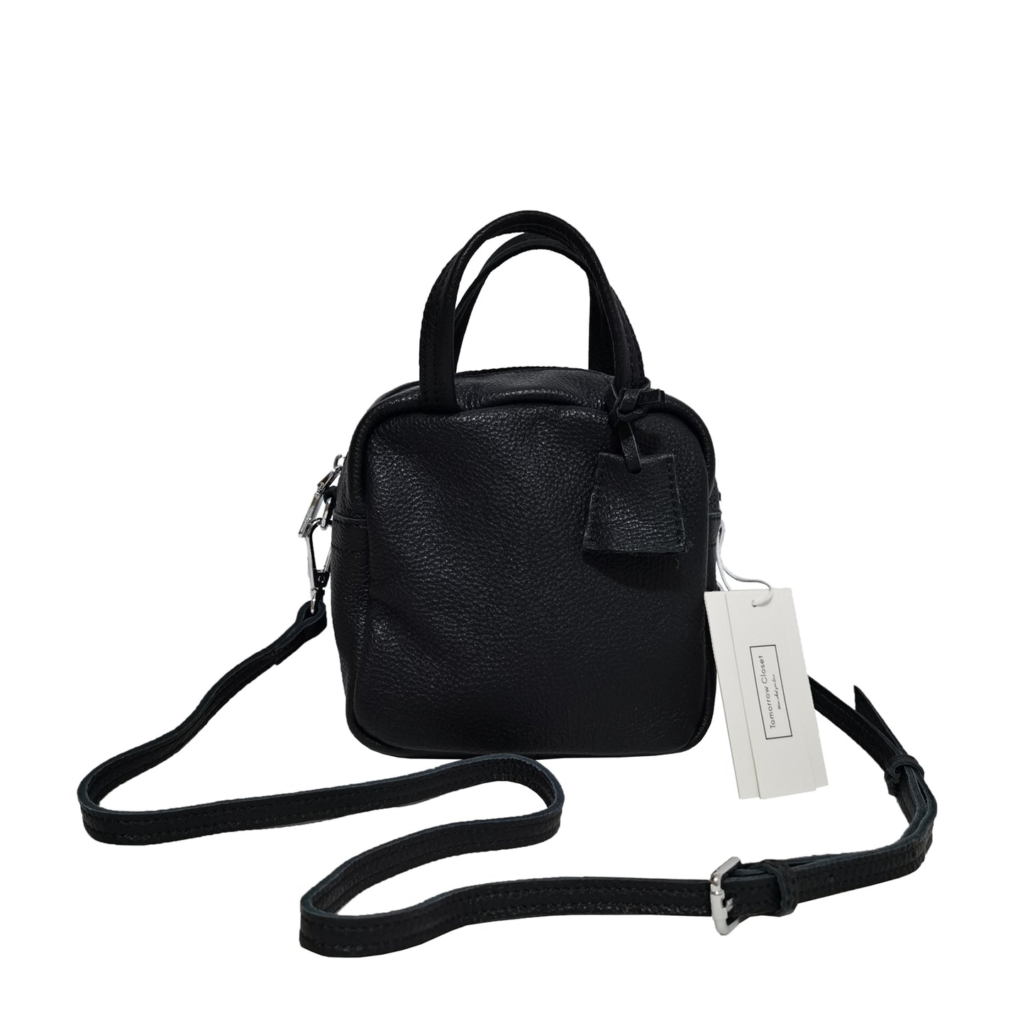 Women's genuine cowhide leather handphone bag Mirren Square design