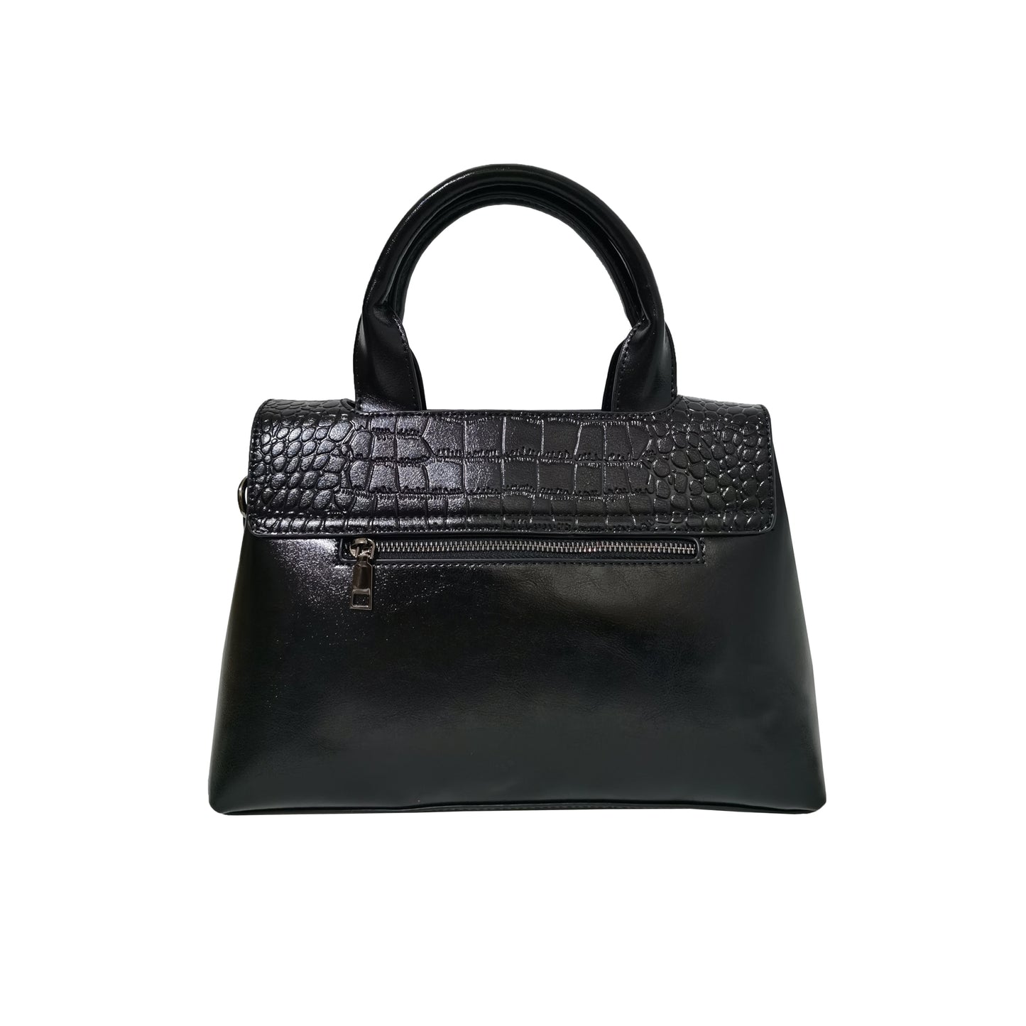 Women's genuine cowhide leather Handbag Perry design in crocodile print by Tomorrow Closet