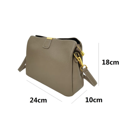 Women's cowhide leather handbag Mori V2 design with 3 straps