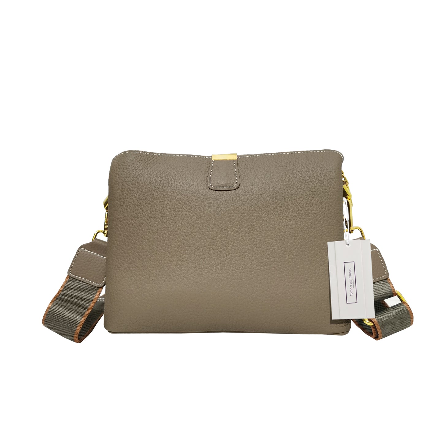 Women's cowhide leather handbag Mori V2 design with 3 straps