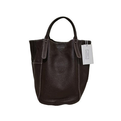 Women's genuine cowhide leather handbag Basket Lock design-dual carry version