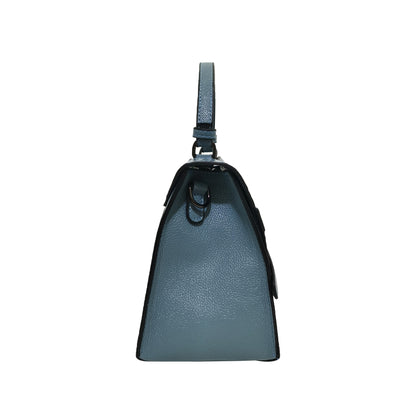 Women's cowhide leather handbag Lari V2 design in crocodile print