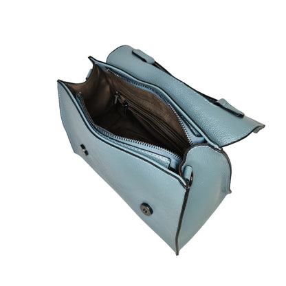 Women's cowhide leather handbag Lari V2 design in crocodile print