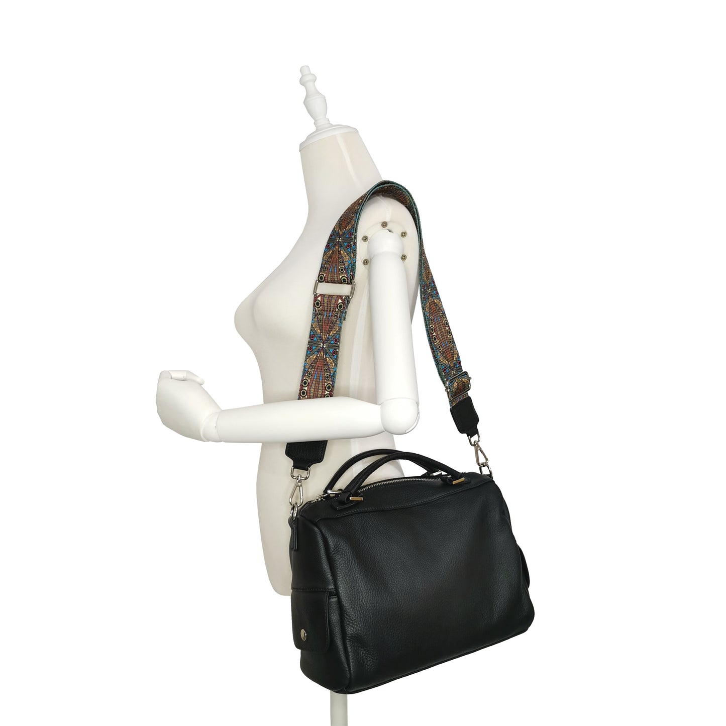 Women's genuine cowhide leather handbag Kabelky v3 design with 2 straps