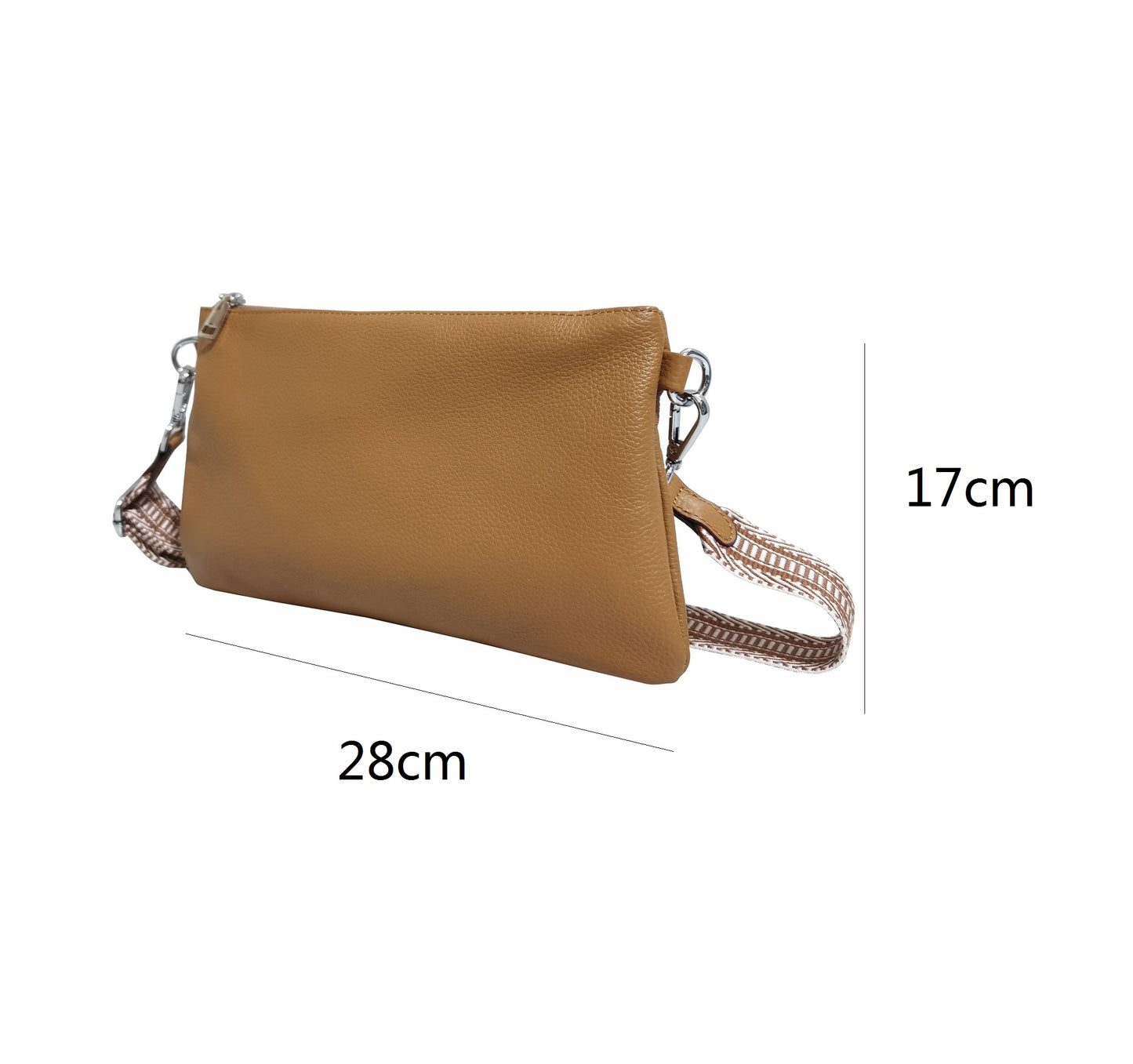 Women's genuine cowhide leather clutch handbag Almo V2 design