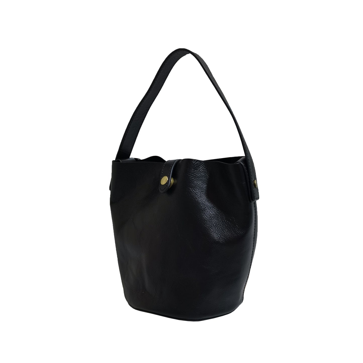 Women's genuine cowhide leather bucket bag V3